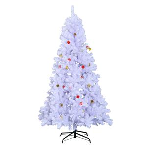 HOMCOM Kerstboom kerstboom kerstboom 150 / 180 cm PVC 680 punten incl. decoratie wit | Aosom Netherlands