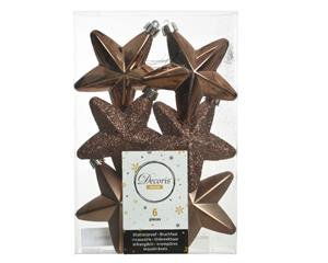 Ster plc l2b7.5h7.5 cm walnoot 6st kerst