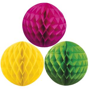 Kerstversiering set van 6x papieren kerstballen 10 cm groen geel en fuchsia roze -