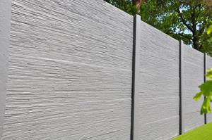 Betonzaun Linestone grau einseitig 200x200cm - Intergard
