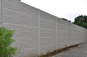 Betonzaun Tilestone grau einseitig 200x200cm - Intergard