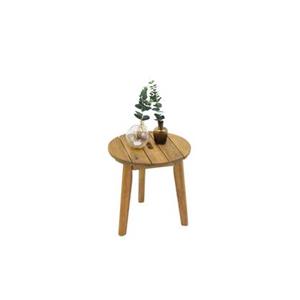 Hioshop Chania bijzettafel tuin Ø40cm acacia.