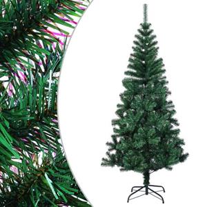 vidaXL Kunstkerstboom met iriserende uiteinden 120 cm PVC groen