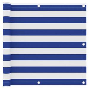 VidaXL Balkonscherm 90x400 cm oxford stof wit en blauw