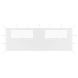 Prieelzijwand met ramen 6x2 m wit