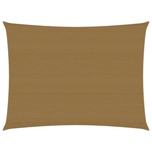 vidaXL Zonnezeil 160 g/m² 3,5x4,5 m HDPE taupe