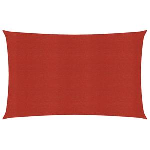 vidaxl Zonnezeil 160 g/m² 4x6 m HDPE rood