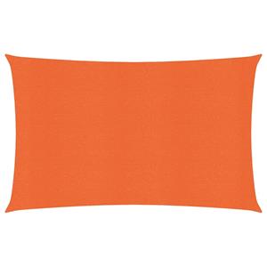 vidaXL Zonnezeil 160 g/m² 2x4 m HDPE oranje
