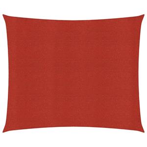 VidaXL Zonnezeil 160 g/m² 7x7 m HDPE rood