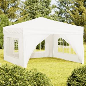 VidaXL Partytent inklapbaar met zijwanden 3x3 m wit