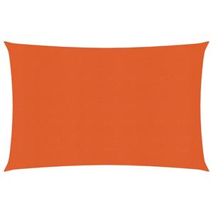 VidaXL Zonnezeil 160 g/m² 2x3,5 m HDPE oranje