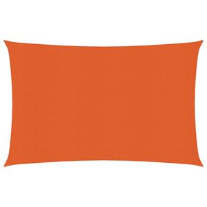 VidaXL Zonnezeil 160 g/m² 2x3,5 m HDPE oranje