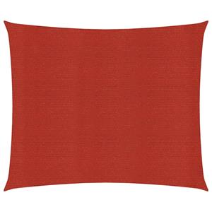 VidaXL Zonnezeil 160 g/m² 2,5x3 m HDPE rood