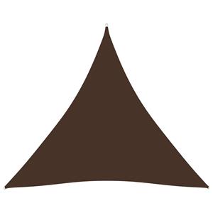 VidaXL Zonnescherm driehoekig 3,6x3,6x3,6 m oxford stof bruin