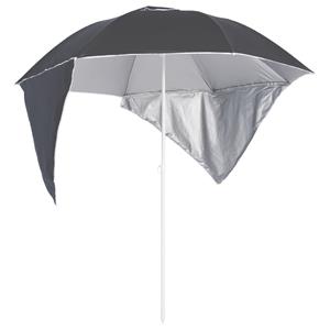 VidaXL Strandparasol met zijwanden 215 cm antracietkleurig