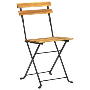 vidaXL Tuinstoelen inklapbaar 8 st staal en massief acaciahout