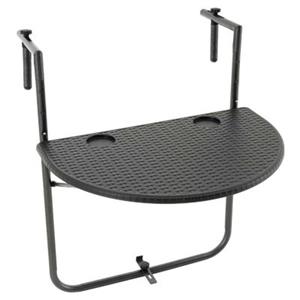 VCM Balkonhängetisch Balkontisch Wandklapptisch Hängetisch stabil 59x40 cm schwarz