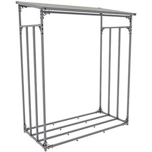 CLP Kaminholzregal »Brennholzlager Kaminholzständer Ruston Aluminium M«, BxTxH:130x70x165 cm, Stabile Konstruktion witterungsbeständig
