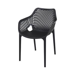 Industrielemeubelshop Tuinstoel Ariane met armleuning zwart