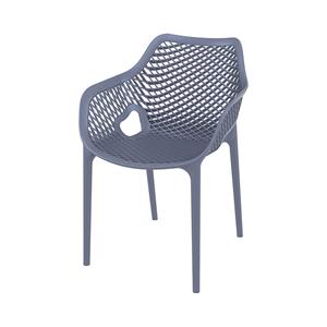 Industrielemeubelshop Tuinstoel Ariane met armleuning grijs