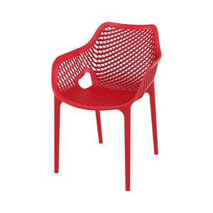 Industrielemeubelshop Tuinstoel Ariane met armleuning rood