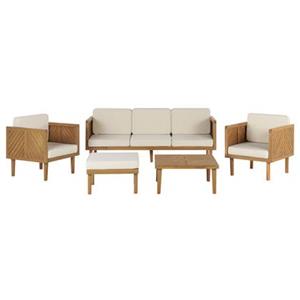 Beliani BARATTI Sofa set met tafel 65x76x179