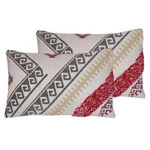 Beliani BETULA Set van 2 kussens beige