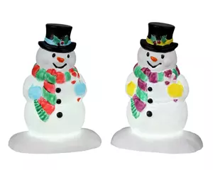 Lemax Holly Hat Snowman Set van 2 B/o (4.5v)  General Collection 2022