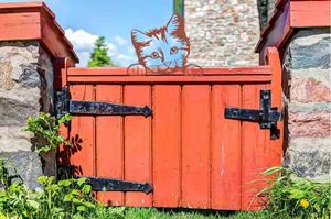 Artbizniz Metalen Kiekeboe roestkleurige Kat Kitty