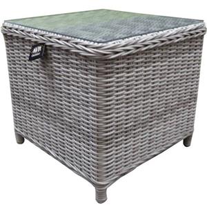 AVH-Outdoor Toscane XL bijzettafel 50x50xH46 cm wit grijs