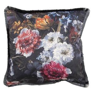 Clayre & Eef Sierkussen 45x45 cm Groen Synthetisch Vierkant Bloemen