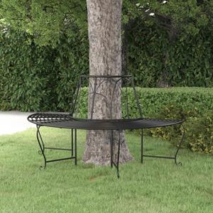 vidaXL Boombank halfrond Ø159 cm staal zwart
