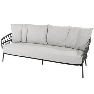 4 Seasons Outdoor Calpi 3-zits lounge bank met 3 kussens antraciet