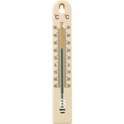 Binnen/buiten thermometer Beige