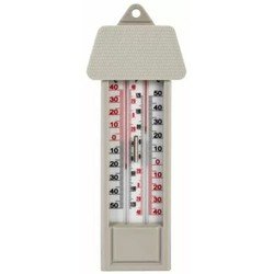 Talen Tools thermometer min/max voor in kas - kunststof - 25 cm - Buitenthermometers