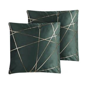 Beliani PINUS Set van 2 kussens groen