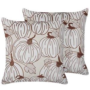 Beliani GOURD Set van 2 kussens beige