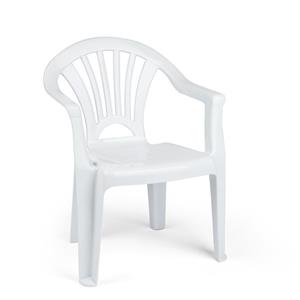 PlasticForte Kinderstoelen wit kunststof 35 x 28 x 50 cm -