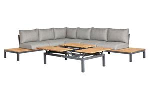 SUNS Loungeset Memphis Soft Grey Mixed Weave 4-Delig NEW