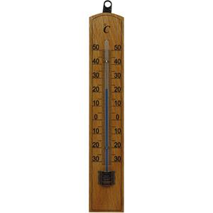 Thermometer Buiten Hout - 20 X 4 Cm - Buitenthermometers