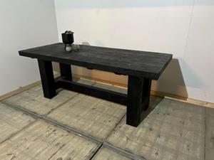 Het Steigerhouthuis Steigerhouten Kloostertafel Douglas Special Black - 180 x 85 x 78 cm