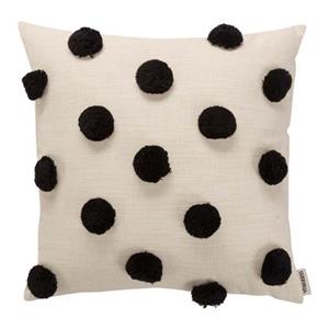 Vtwonen Pompom Sierkussen L 45 x B 45 cm - Zwart