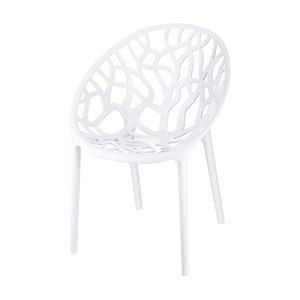 Industrielemeubelshop Tuinstoel Crystal wit kunststof