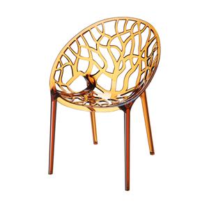 Industrielemeubelshop Tuinstoel Crystal amber kunststof