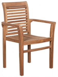 Bene living Stapelsessel Derby Teak mit Armlehnen