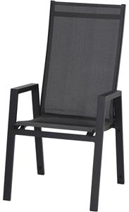 SIENA GARDEN Gartensessel Savona, High Back, Alu, matt-anthrazit, Textilbezug