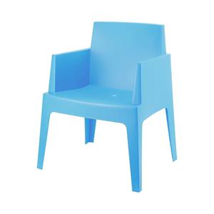 Industrielemeubelshop Box stoel lichtblauw kunststof