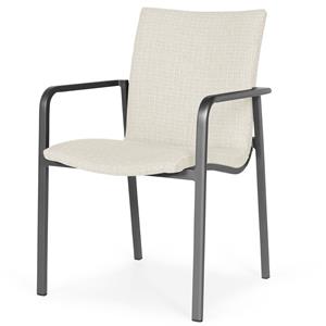 SUNS Anzio dining chair matt royal grey/natural mixed weave