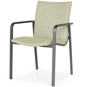 SUNS Anzio dining chair matt royal grey/ soft green mixed weave