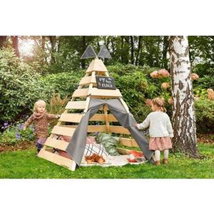 MUDDY BUDDY Tipi-Zelt "Dreamer", Outdoor Tipi, Holzschutz vorbehandelt, natur - warmgrau